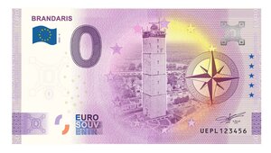 Billet souvenir de 0 euro Pays-Bas 2023 – Phare de Brandaris