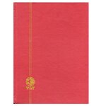 PERFECTA : Classeur fixe pour timbres (Grand modèle-Pages Noires-16p. Grenat)