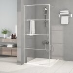 vidaXL Paroi de douche Argenté 90x195 cm Verre ESG transparent