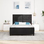 Lit vidaXL Noir 140x200 cm Velours