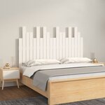 vidaXL Tête de lit murale Blanc 127 5x3x80 cm Bois massif de pin