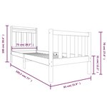 vidaXL Cadre de lit sans matelas bois massif