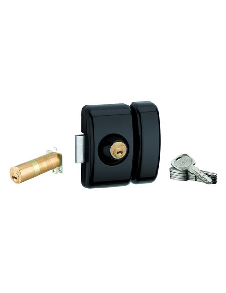 THIRARD - Verrou universel Transit 2 ajustable  double cylindre  noir  5 clés