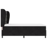 Lit box spring vidaXL avec matelas Noir 160x200 cm Velours