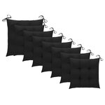 vidaXL Chaises de jardin et coussins lot de 8 Bois acacia solide Gris