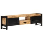 vidaXL Meuble TV 140x30x40 cm Bois de manguier brut