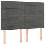 vidaXL Cadre de lit sans matelas gris foncé 140x190 cm velours