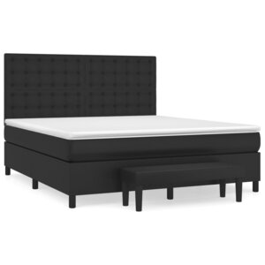 vidaXL Sommier à lattes de lit avec matelas Noir 160x200 cm