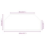 vidaXL Plaque de verre pour cheminée hexagonale 120x50 cm