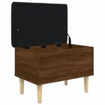 vidaXL Banc de rangement chêne marron 62x42x46 cm bois d'ingénierie