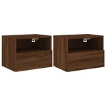 vidaXL Meubles TV muraux 2 Pièces chêne marron 40x30x30cm bois ingénierie