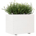 vidaXL Jardinière blanc 90x60x72 5 cm bois de pin massif