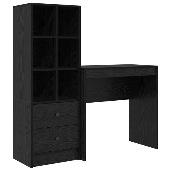 vidaXL Bureau de rangement en chêne noir en bois d'ingénierie