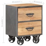 vidaXL Table de chevet 40x30x51 cm Bois de récupération solide
