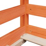 vidaXL Lit haut avec toit cire marron 90x190 cm bois de pin massif