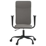 Chaise fauteuil siège de bureau informatique étude réglable en hauteur foncé tissu gris 02_0024070
