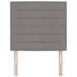 vidaXL Tête de lit LED Design Lignes Taupe 90 cm Tissu