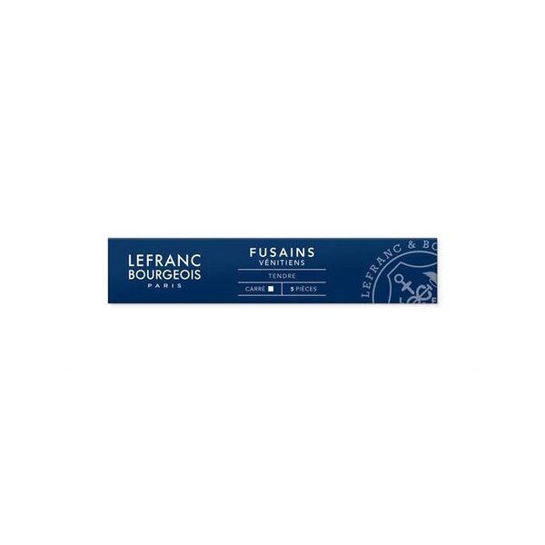 Etui de 5 Fusains 'Vénitiens', tendre, carré, noir LEFRANC BOURGEOIS