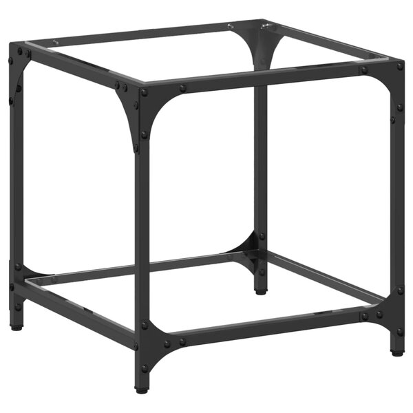 vidaXL Table basse avec dessus en verre transparent 40x40x40 cm acier