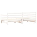 vidaXL Lit de jour avec lit gigogne blanc 90x190 cm bois de pin massif