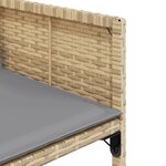 vidaXL Ensemble à manger de jardin et coussins 17 Pièces mélange beige