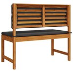 Banc de jardin vidaXL avec coussins 100x50x91 cm en bois d'acacia