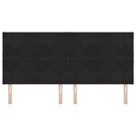 vidaXL Tête de lit Design en Blocs de Diamant Noire 200 cm Velours