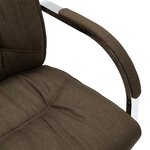 Chaise fauteuil siège de bureau informatique étude cantilever tissu brun 02_0023994