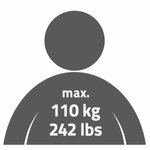 RIDDER Barre d'appui 45 cm Noir Aluminium