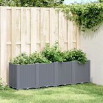 vidaXL Jardinière gris 160x40x53 cm polypropylène