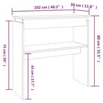 vidaXL Table console Sonoma gris 102x30x80 cm Bois d'ingénierie