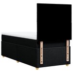 vidaXL Sommier à lattes de lit et matelas Noir 80x200 cm Tissu