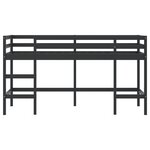 vidaXL Lit mezzanine d'enfants sans matelas avec échelle noir 90x190cm