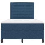 vidaXL Lit à ressort avec matelas et LED bleu 120x190 cm en tissu