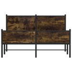 vidaXL Cadre de lit métal avec tête de lit et pied de lit 137x190 cm