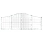 vidaXL Paniers à gabions arqués 15 Pièces 200x30x60/80 cm Fer galvanisé