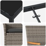 vidaXL Ensemble de salle à manger de jardin de 9 pièces avec coussins en poly rotin gris