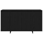 vidaXL Buffet en chêne noir Chêne noir Placage en bois 135 x 41 x 75 cm