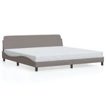 vidaXL Cadre de lit sans matelas taupe 200x200 cm tissu