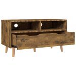 vidaXL Meuble TV chêne fumé 90x40x48 5 cm bois d'ingénierie