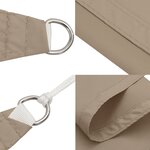 vidaXL Voile de parasol tissu oxford carré 2x2 m taupe
