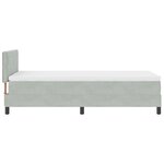 vidaXL Cadre de Lit Box Spring avec Matelas Gris Clair 90x200 cm Velours
