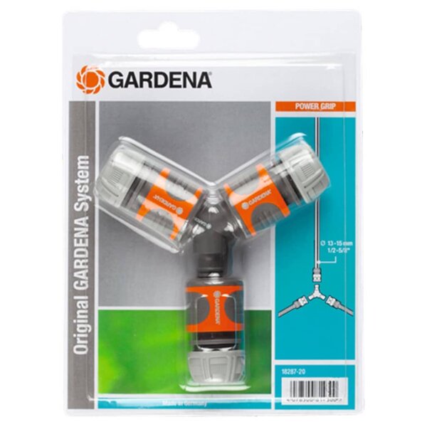 GARDENA Deux voies Ensembe de raccords de tuyau orange et gris 18287-20