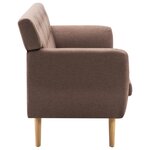 vidaXL Canapé à 3 places revêtement en tissu 172x70x82 cm marron