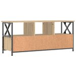 vidaXL Meuble TV chêne sonoma 102x33x45 cm bois d'ingénierie et fer
