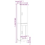 vidaXL Buffet haut Blanc 34 5x34x180 cm Bois d'ingénierie