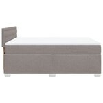 vidaXL Sommier à lattes de lit avec matelas Taupe 140x190 cm Tissu