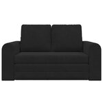vidaXL Canapé-lit au sol 2-en-1 Noir 148x71x83 cm Velours