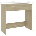 vidaXL Bureau Chêne Sonoma 80x40x75 cm Aggloméré