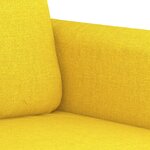 vidaXL Ensemble de canapés 4 Pièces avec coussins Jaune clair Tissu